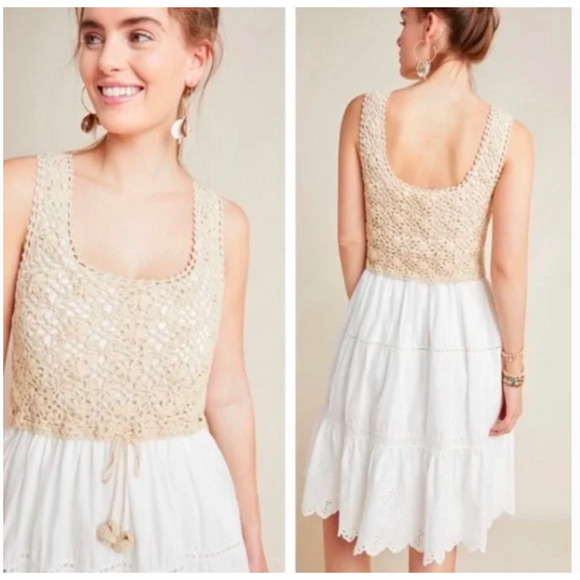 Anthropologie Dresses Anthropologie Beckett Crochet Eyelet Dress